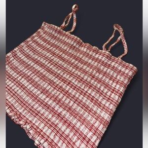 Pink and White Striped Tank Top